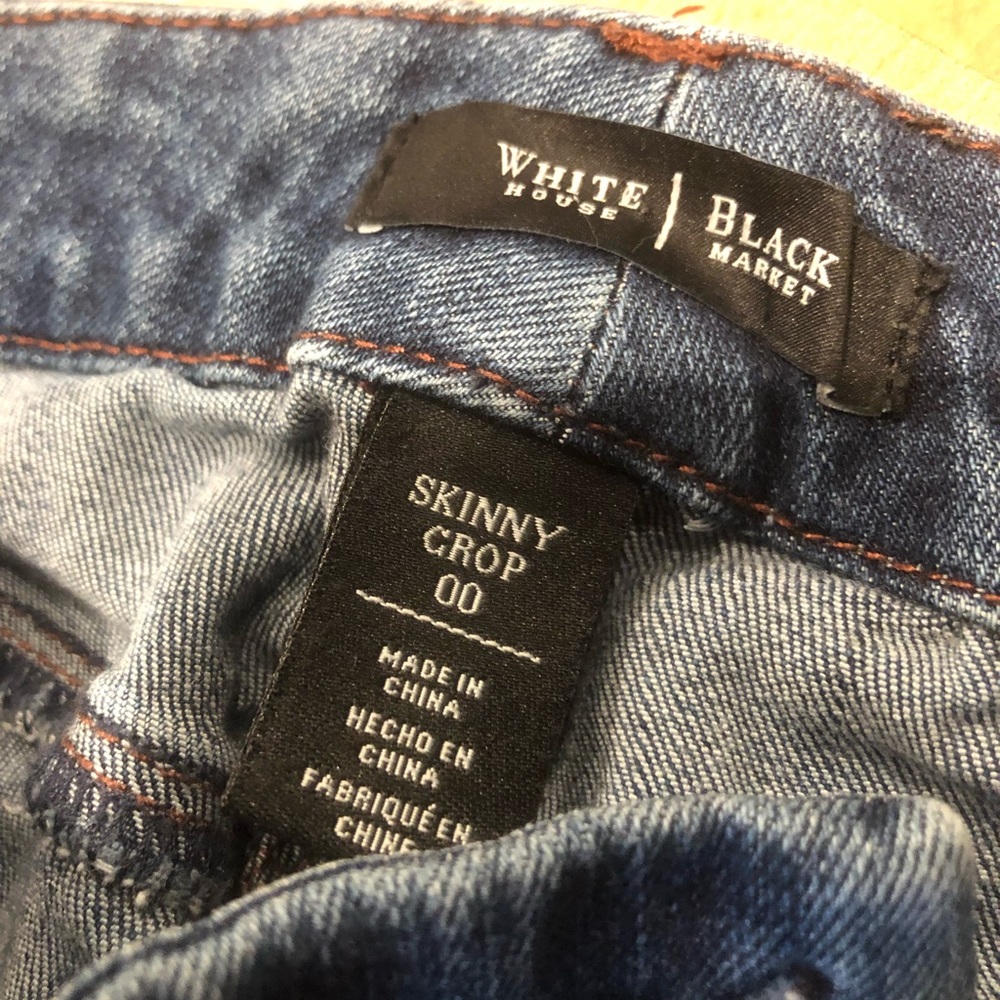WHITE HOUSE BLACK MARKET skinny crop jeans size 00 4 pockets